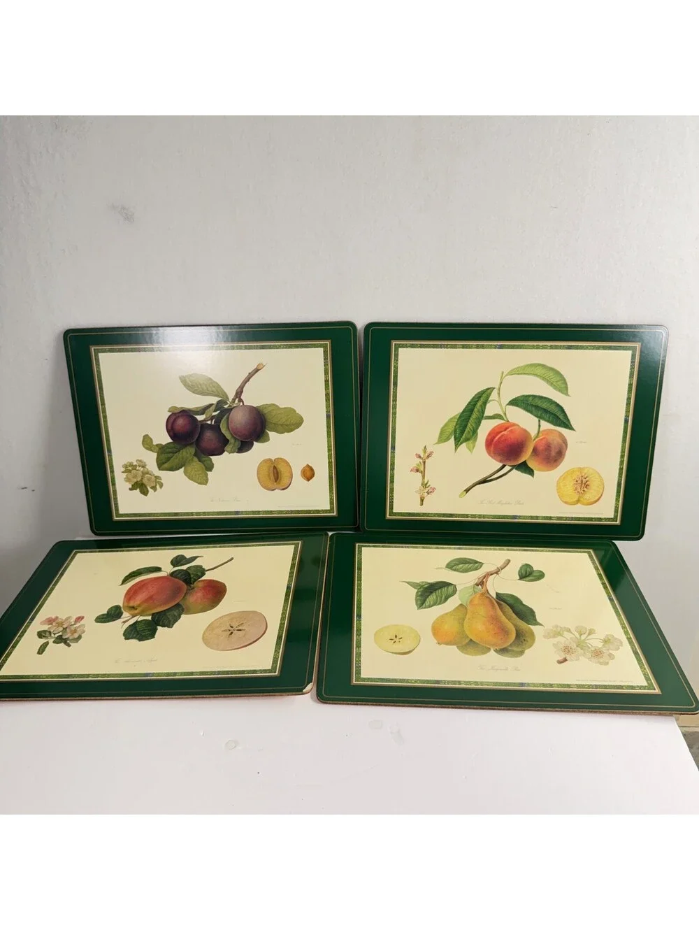 Vintage Pimpernel Placemats Royal Horticultural Society Fruit Set of 4 England